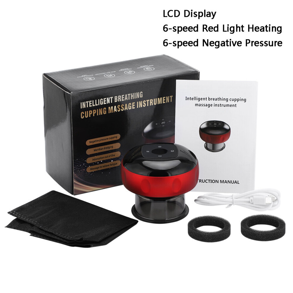 Dechoicelife Red/Light (A-B ) Electric Cupping Therapy Massager Therapy Vibration Pressotherapy Adjustable Cupping Therapy Usb Body Massage Device