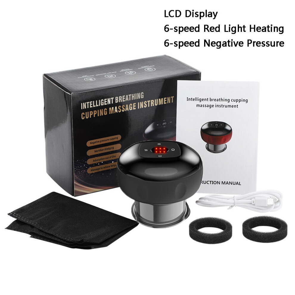 Dechoicelife Black/Red/Light (A-B ) Electric Cupping Therapy Massager Therapy Vibration Pressotherapy Adjustable Cupping Therapy Usb Body Massage Device