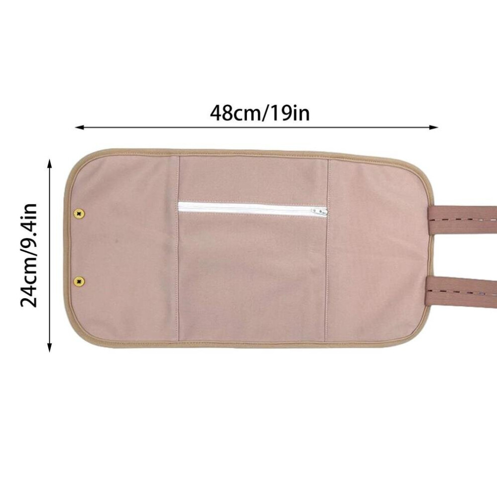 Dechoicelife (A-Khaki) Elastic Organic Castor Oil Wrap Castor Oil Pack Wrap Soft Castor Oil Packs Compress Pad Sleep Aid Pack Less Mess Heatless