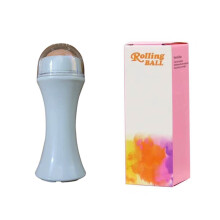 (a-White-1) 2 Colors Volcanic Stone Facial T-zone Cute Design Travel Women Makeup Tool Natural Matte Portable Face Roller Oil-Absorbing Ball