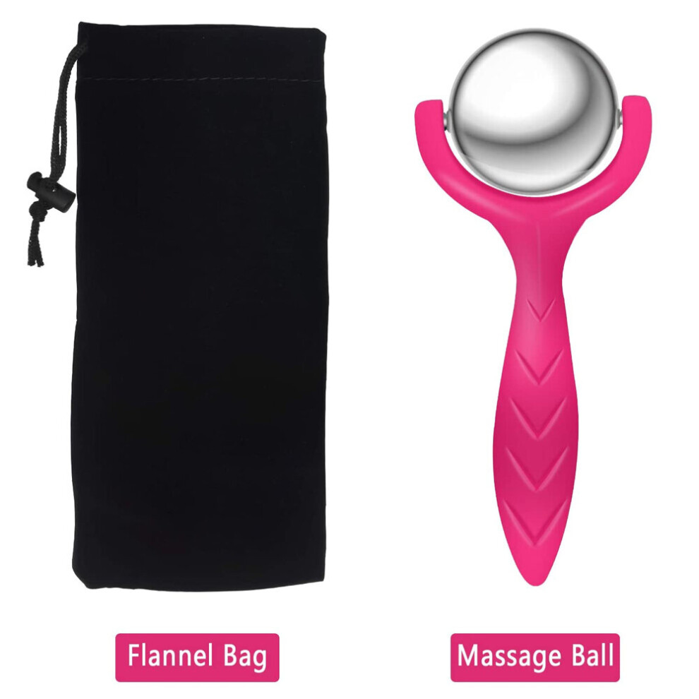 Dechoicelife Pink (A-304 Stainless ) Face Beauty Hot/Cold Massage Ball Roller Stainless Steel Physical Therapy Ice Roller For Muscle Pain Relief Stiffness Cryo Stic