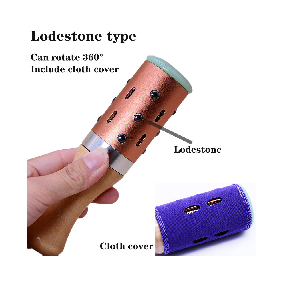 Dechoicelife (A-Rotatable Type) Jade Facial Beauty Massage Device Warm Moxibustion Rods Rotatable Lodestone Massager Moxa Stick Body Meridian Acupuncture Point