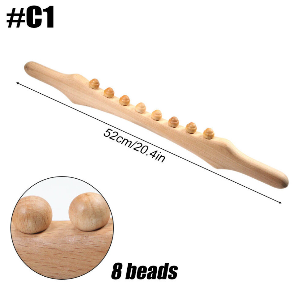 Dechoicelife (A-C1) Wooden Massage Stick Wood Therapy Tool Anti Cellulite Lymphatic Drainage Paddle Massager Muscle Massage Relax Body Sculpting