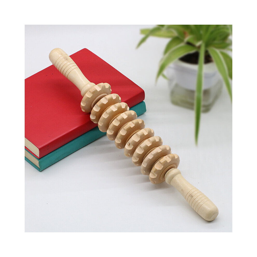 Dechoicelife (A-9 Roller Wood Color) Wood Therapy Tools For Body Contour Lymphatic Massage Wooden Massage Tools Maderotherapy Cellulite Massager Roller For Body