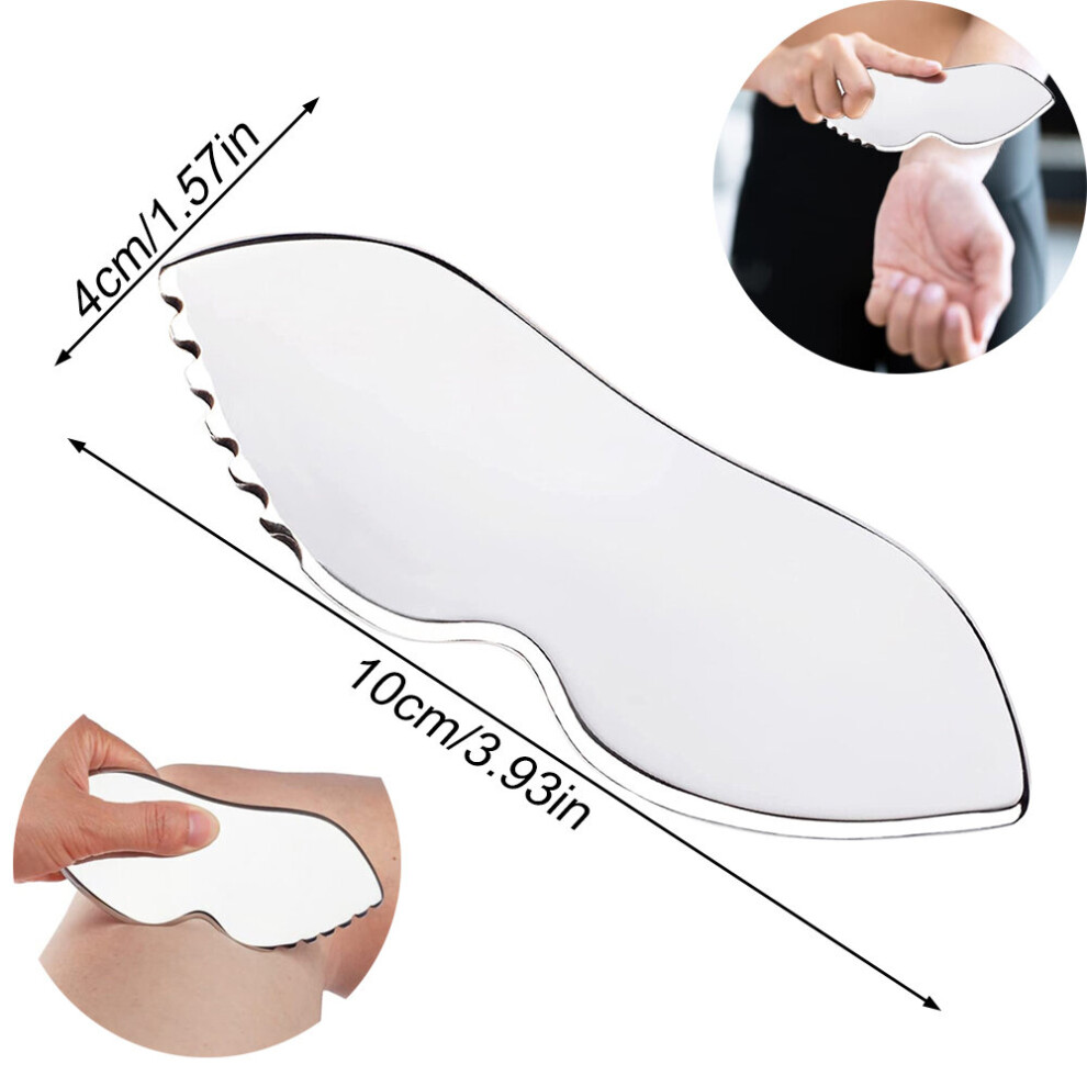 Dechoicelife (A-14) Guasha Tool Scraping Massage Tools Gua Sha Stainless Steel Iastm Tools Great Soft Tissue Mobilization Tool
