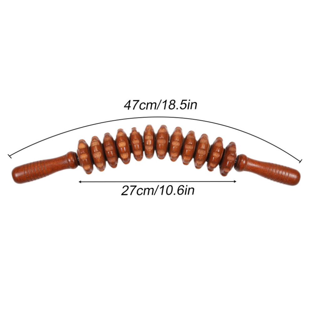 Dechoicelife (A-Type-7) Wooden Massager Handheld Roller Trigger Point Massager Stick For Fascia,Cellulite,Muscle & Abdomen,Body Therapy Massager