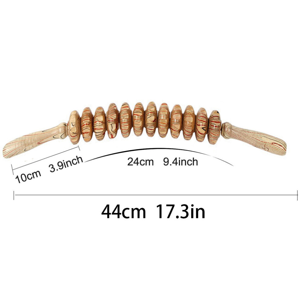 Dechoicelife (A-Type-5) Wooden Massager Handheld Roller Trigger Point Massager Stick For Fascia,Cellulite,Muscle & Abdomen,Body Therapy Massager