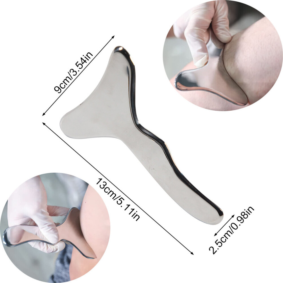 Dechoicelife (A-2) Guasha Tool Scraping Massage Tools Gua Sha Stainless Steel Iastm Tools Great Soft Tissue Mobilization Tool