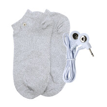 (a-Full Set) Tens Socks Electrical Foot Conductive Socks Silver Fiber Health Care Medical for Ems Muscle Stimulator Physical Therapy Machine
