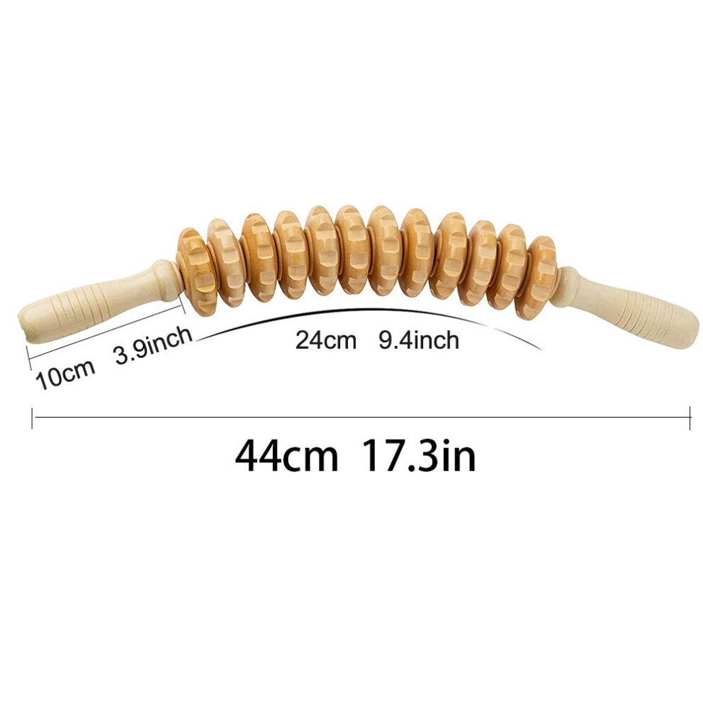 Dechoicelife (A-Type-4) Wooden Massager Handheld Roller Trigger Point Massager Stick For Fascia,Cellulite,Muscle & Abdomen,Body Therapy Massager