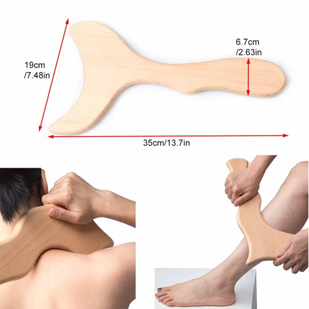 Dechoicelife (A-Wood Massage Tool 12) Wood Therapy Massage Tools, Cellulite Massager, Lymphatic Drainage Massager, Reduce Cellulite, Increased Lymphatic Circulatio