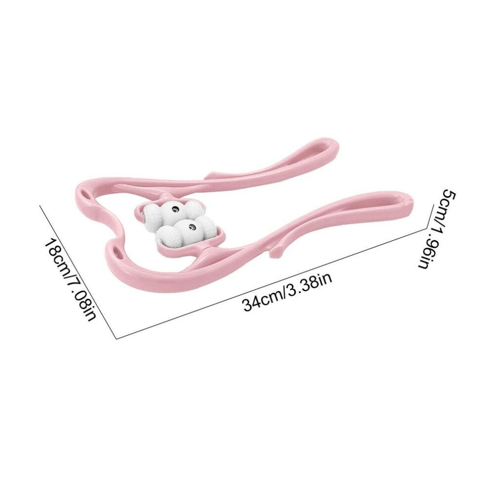 Dechoicelife Pink (A-) Swan Shape 6 Balls Pressing Manual Massage Cervical Spine Health Care Neck Massager Manual Massage Cervical Spine