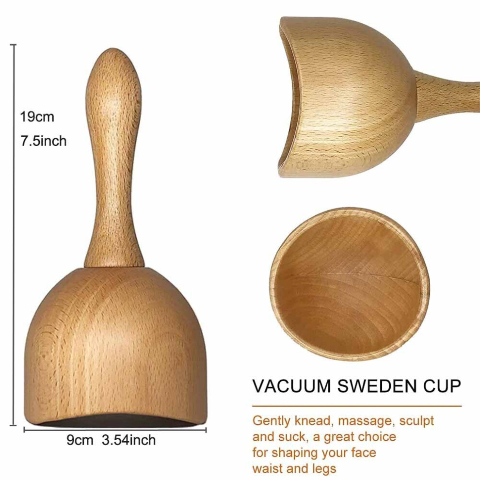 Dechoicelife (A-Wood Massage Tool 11) Wood Therapy Massage Tools, Cellulite Massager, Lymphatic Drainage Massager, Reduce Cellulite, Increased Lymphatic Circulatio