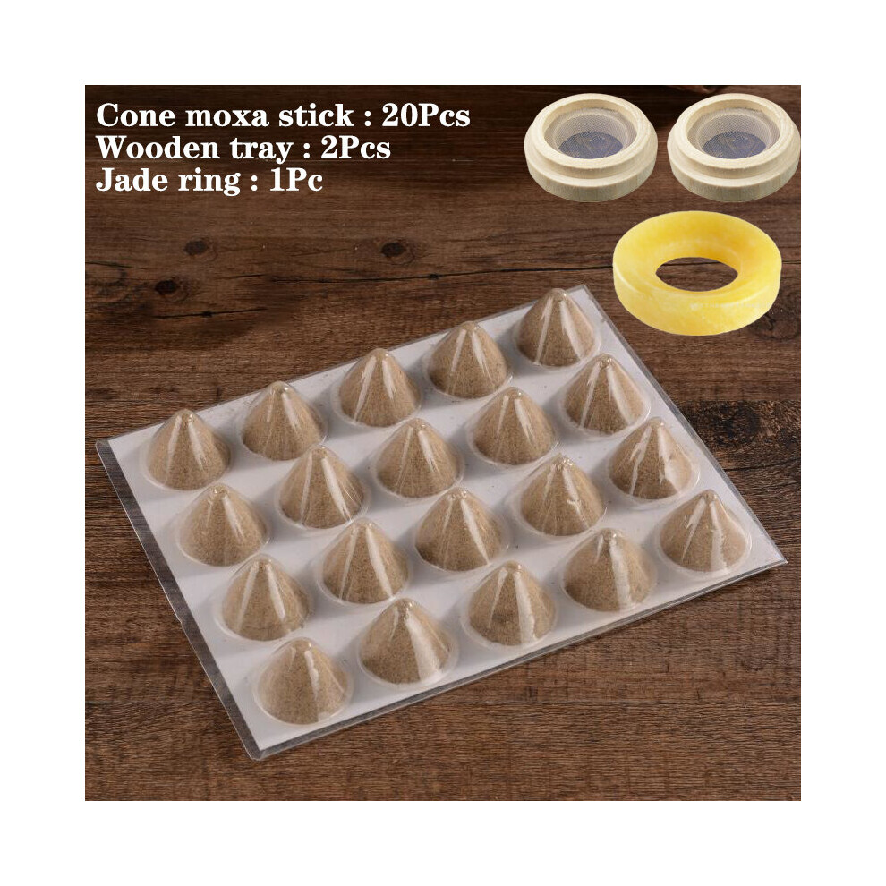 Dechoicelife (A-Small Set) Heating Jade Massage Tower Moxibustion Stick Moxa Therapy Warm Acupuncture Meridian Cure Prostatitis And Dysmenorrhea Symptoms