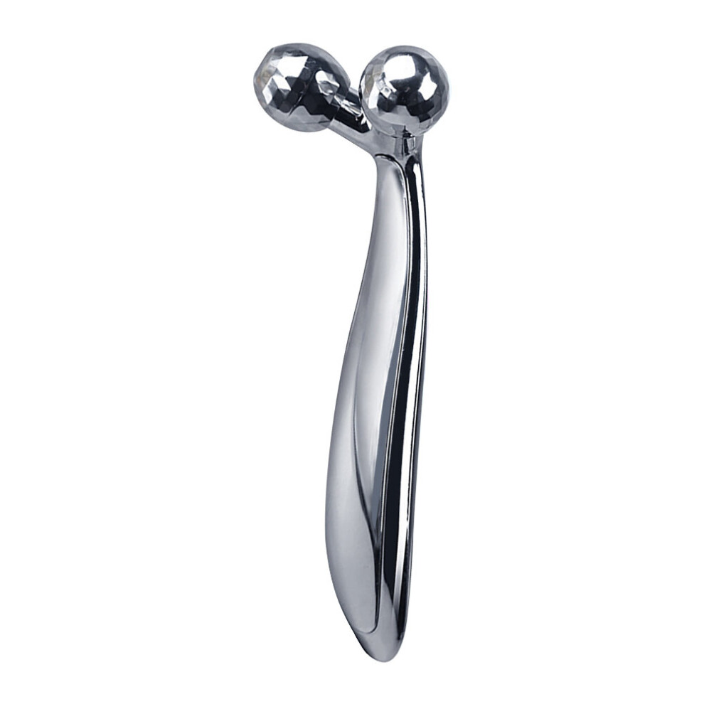 Dechoicelife Silver (A-) Face Roller Massager Thin Face Massager 360 Rotate Full Body Shape Y Shape Massagers Aniti Wrinkle Lifting Facial Massage Tool