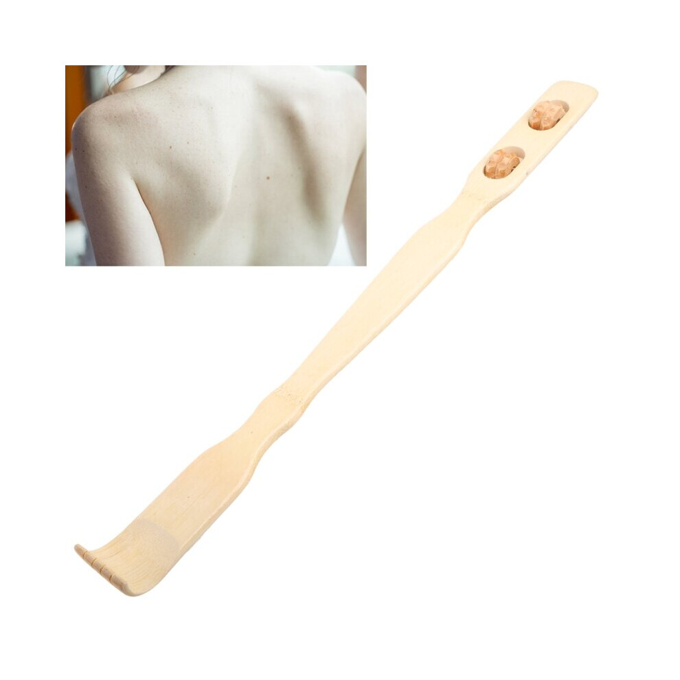 Dechoicelife 1Pcs Wooden Body Roller Backscratcher Durable Bamboo Massager Back Scratcher