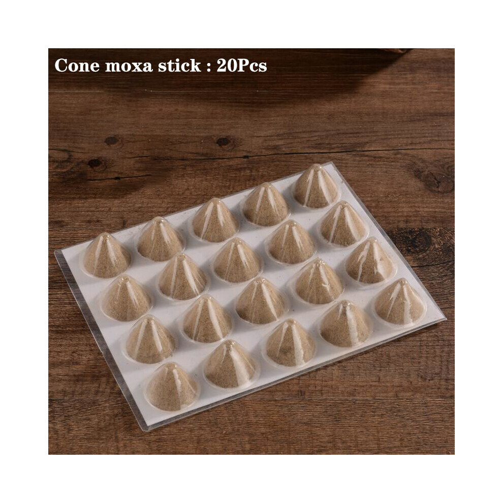 Dechoicelife (A-20Pcs Moxa Tower) Heating Jade Massage Tower Moxibustion Stick Moxa Therapy Warm Acupuncture Meridian Cure Prostatitis And Dysmenorrhea Symptoms