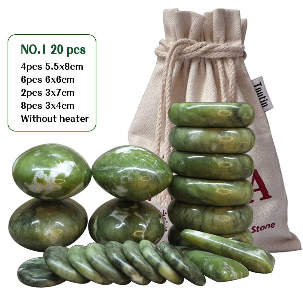 Dechoicelife (A-No1 Stones No Heater) Tontin Jade Glaze Therapy Hot Stone Massage Set Massager Back Massageador Health Care Stones For Massage Spine Basalt Stone S