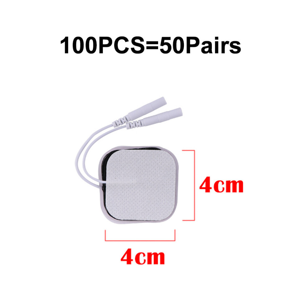 Dechoicelife (A-100Pcs 4X4cm) 150/50/20/10P Tens Ems Electrode Pads Gel Patch For Electrode Stickers Electrodes Physiotherapy Massager Nerve Muscle Stimulator