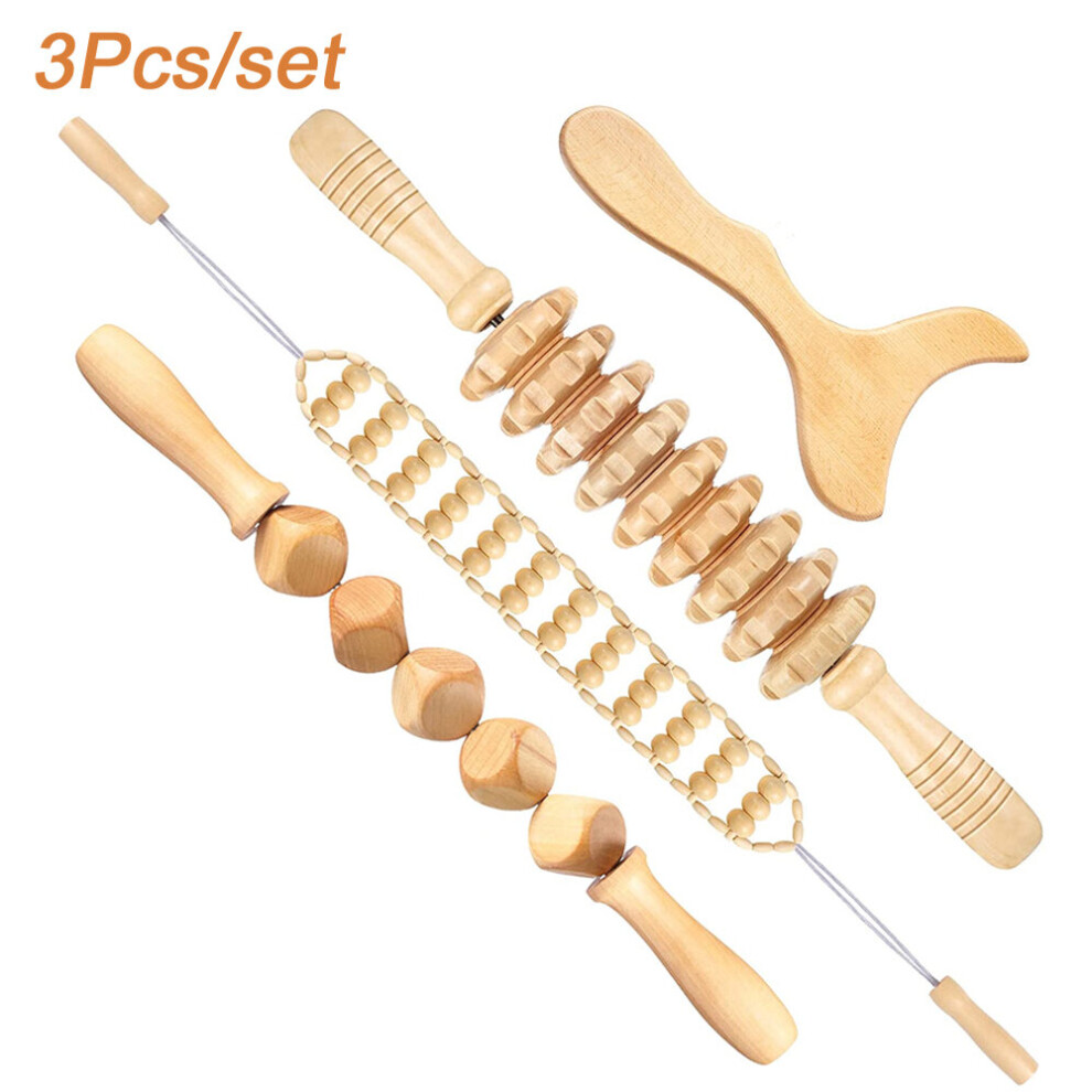 Photos - Massager  Wood Therapy Massage Tools 6-in-1 Wooden  for Body Shaping Massage Tool Set for Relieving Muscle Pain Ant(a-Auburn)