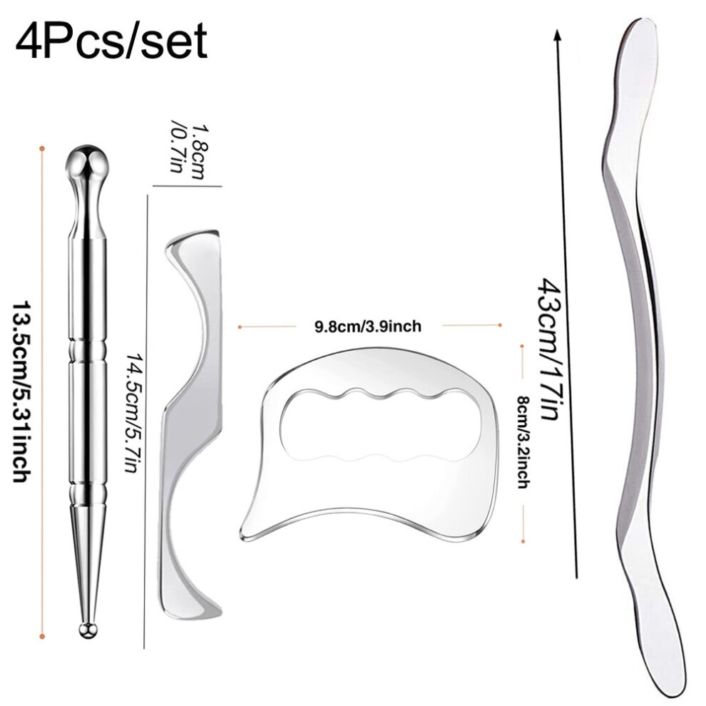 Dechoicelife White (A-) Medical Stainless Steel Gua Sha Scraper Physical Therapy Fascia Knife Myofascial Release Iastm Tools Physiotherapy Knife