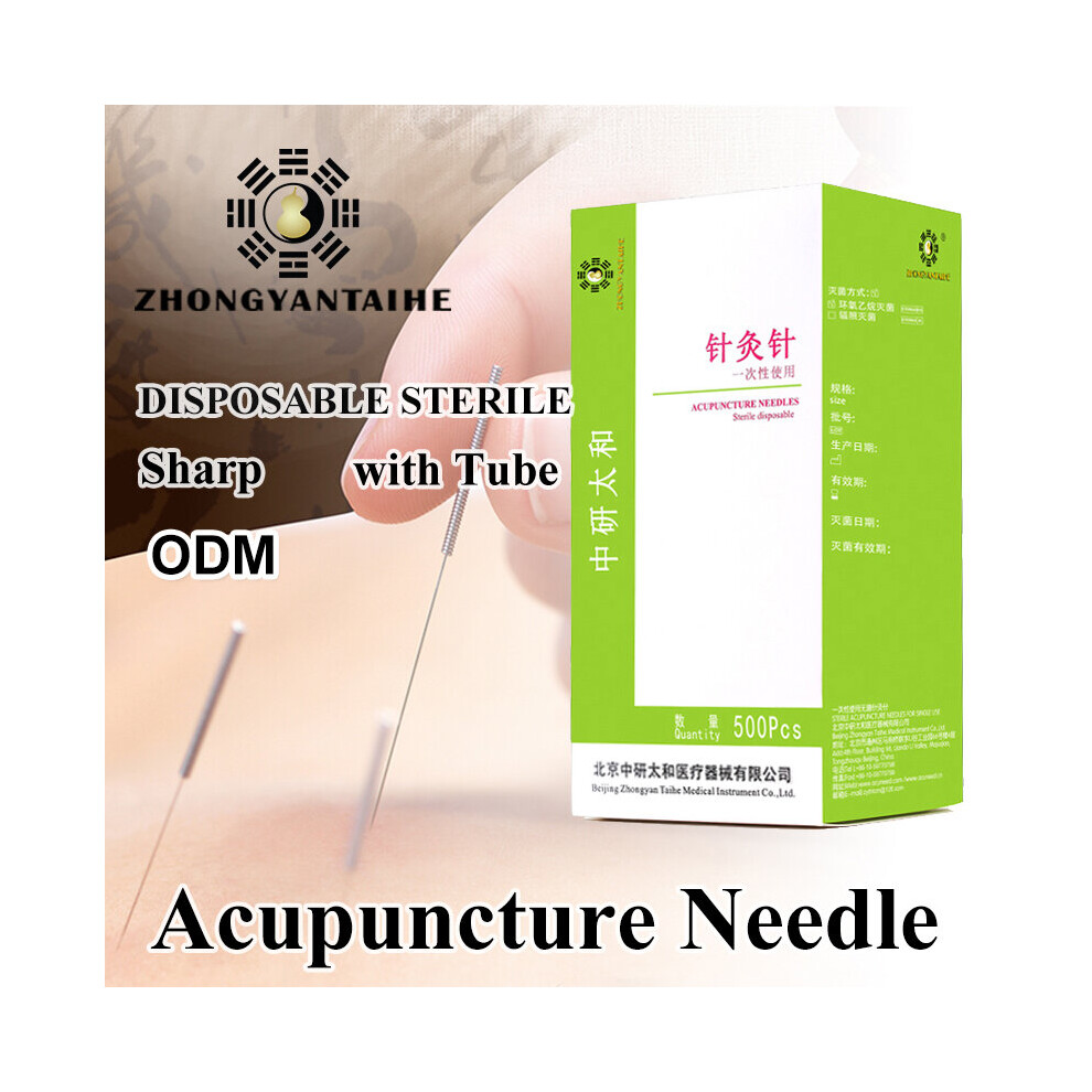 Dechoicelife (A-0.22X25mm) Zhongyan Taihe Acupuncture Needle With Tube Free Sharp Disposable Sterile Cosmetic Needles Beauty Massage Face Tools