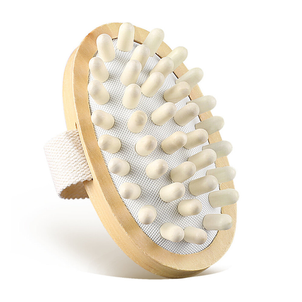 Dechoicelife Natural Wood Lymphatic Drainage Massager Brush Anti Cellulite Body Slimming Circulation Brush For Muscle Relax Spa Bath Massage