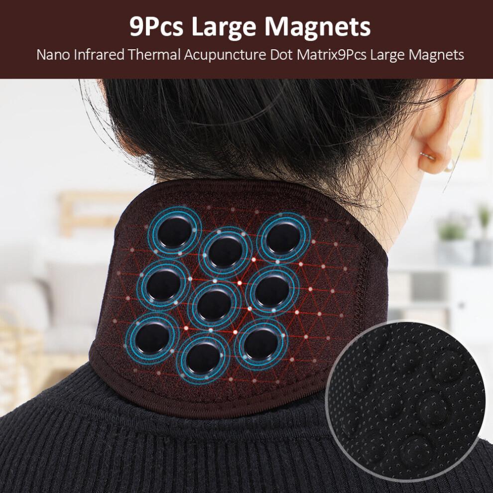Dechoicelife (A-B) Smart Magnet Neck Protector Massager For Heating Neck Brace Cervical Warm Muscle Hot Compress Relaxation Relieve Spine Sore