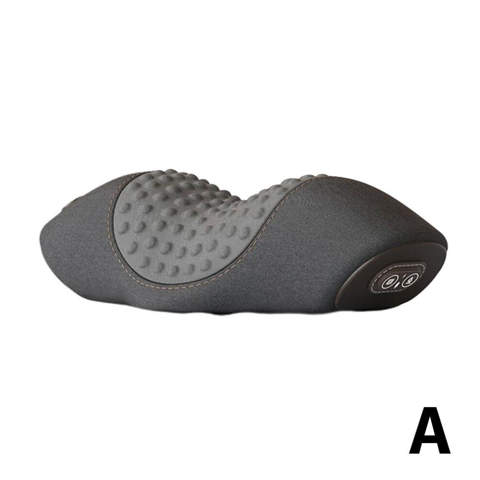 Dechoicelife Dark/Grey (A- Grey) Cervical Spine Massage Pillow Hot Compress Vibration Massage Neck Traction Relax Sleeping Memory Foam Pillow Relax Massager
