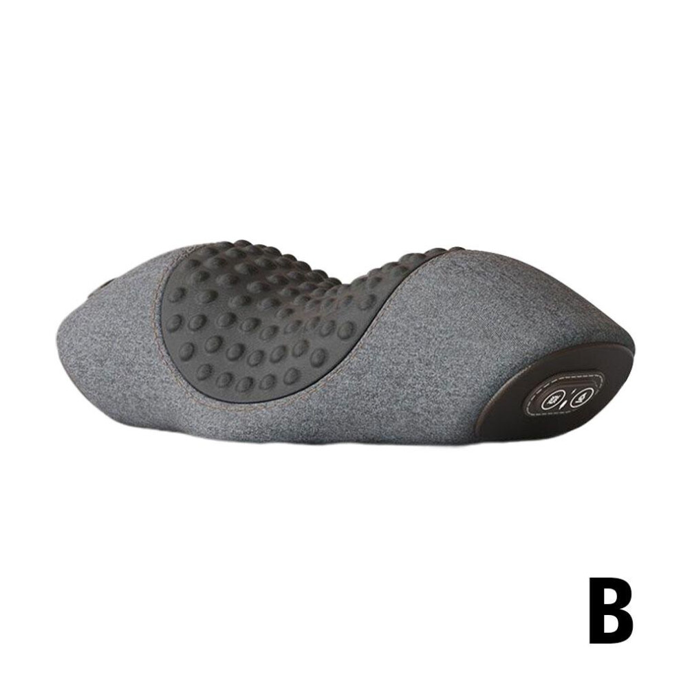 Dechoicelife Light/Grey (A- Grey) Cervical Spine Massage Pillow Hot Compress Vibration Massage Neck Traction Relax Sleeping Memory Foam Pillow Relax Massager