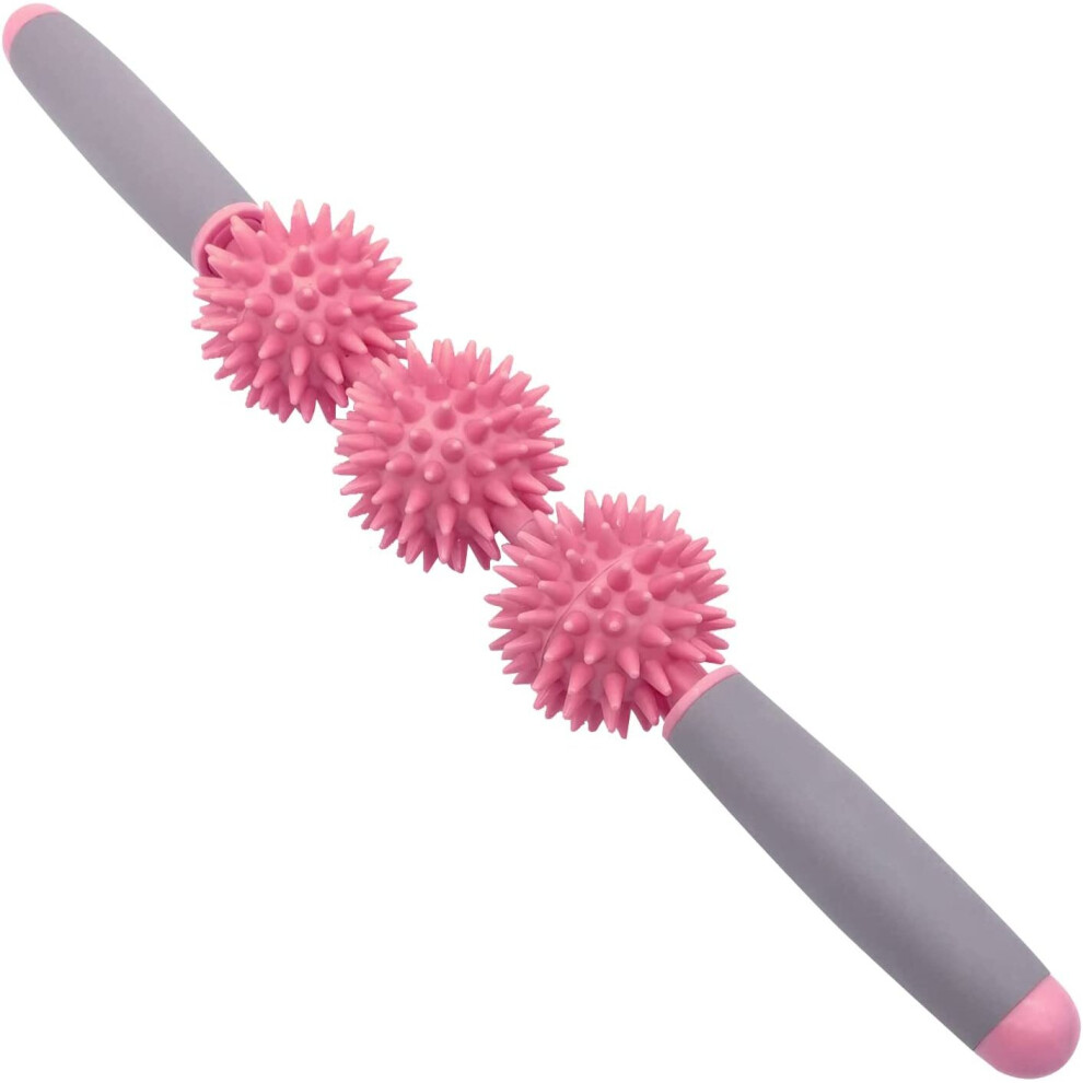 Dechoicelife Pink (A-) Fascia Muscle Roller,Neck And Back Massager For Cellulite And Sore Muscles,Trigger Point Body Roller Deep Tissue Massage Stick