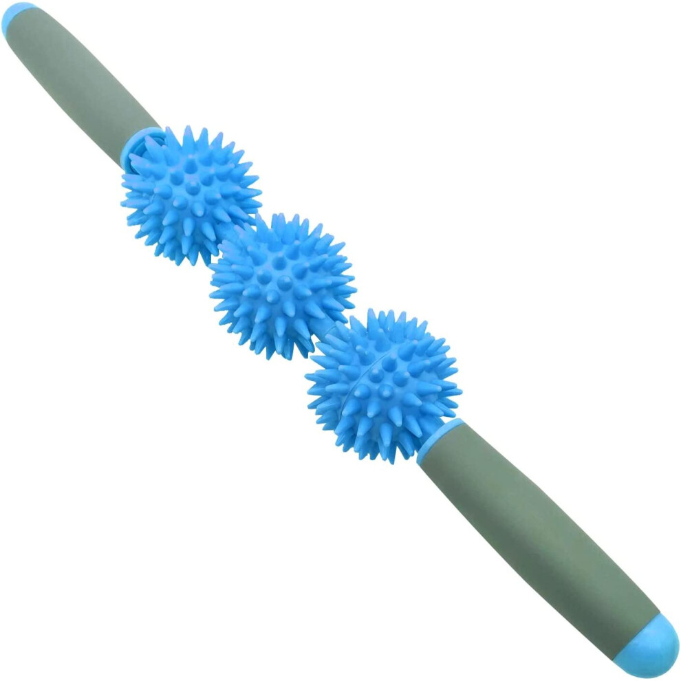 Dechoicelife Blue (A-) Fascia Muscle Roller,Neck And Back Massager For Cellulite And Sore Muscles,Trigger Point Body Roller Deep Tissue Massage Stick