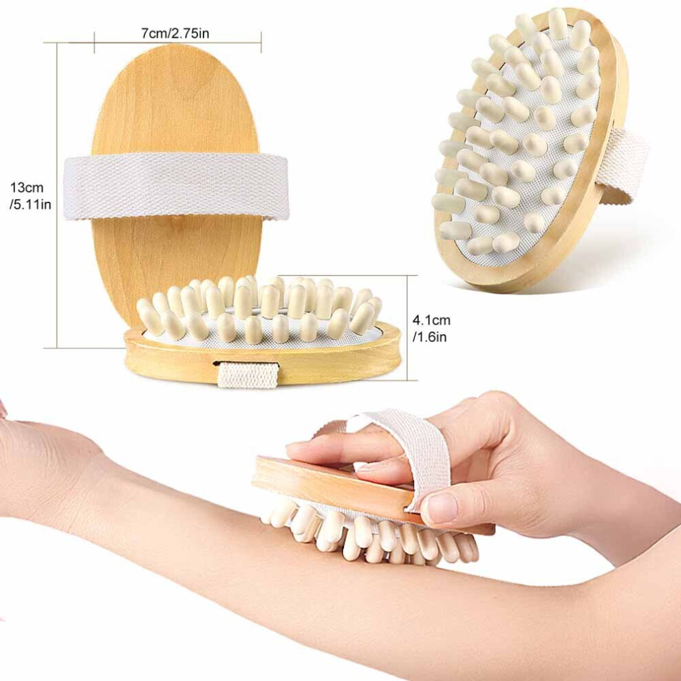 Dechoicelife (A-Style 12) Tcare Wooden Lymphatic Drainage Massager Paddle Manual Anti-Cellulite Gua Sha Tool Muscle Pain Relief Soft Tissue Therapy Device