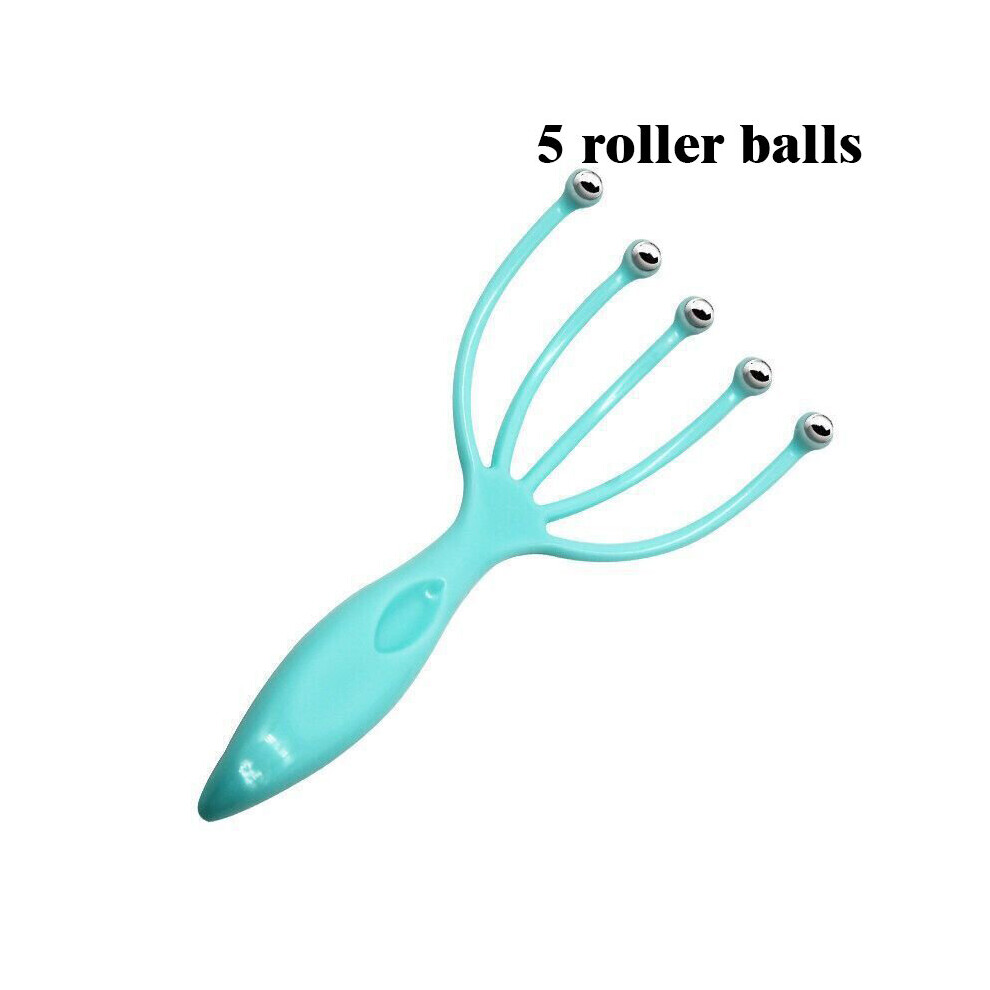 Dechoicelife Unisex Blue (A- 5 Catch) Grabki Do Skory Five-Claw Scalp Magnetic Bead Head Massage Ball Comb Five Finger Massager Stress Release Hair Brush Glowy Rake