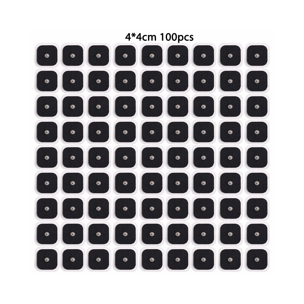 Dechoicelife Black (A-100Pcs4x4cm ) 50/100Pcs Physiotherapy Tens Electrode Pads For Tens Acupuncture Digital Therapy Compex Muscle Stimulator Machine Massager Pad