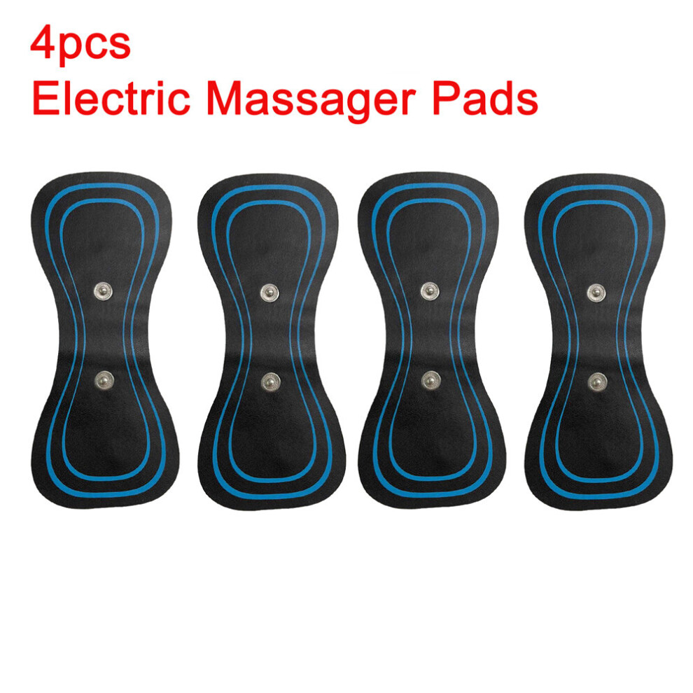 Dechoicelife (A-4Pcs Patch) Ems Neck Stretcher Electric Massager Electronic Cervical Massage Patch 8 Mode Vertebra Massage For Relieve Fatigue Health Care