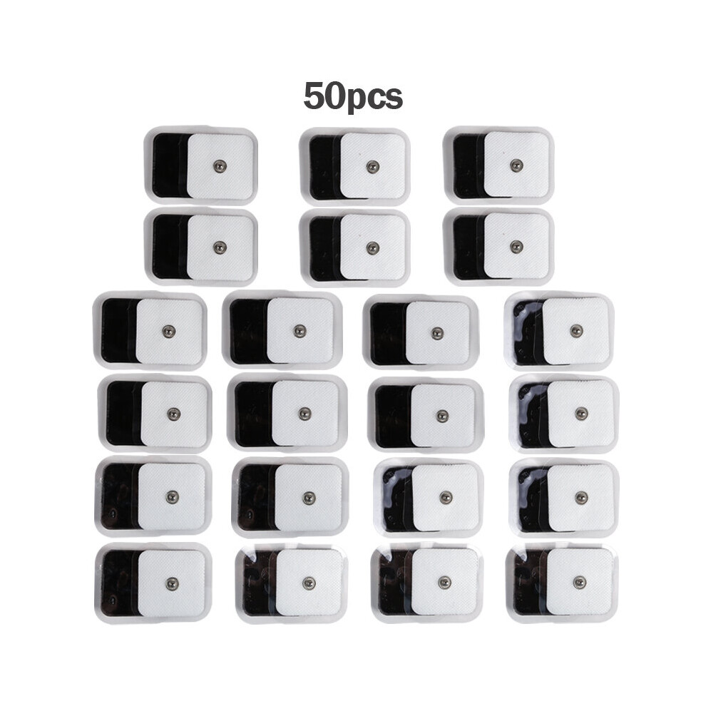 Dechoicelife White (A-50Pcs4x4cm ) 50/100Pcs Physiotherapy Tens Electrode Pads For Tens Acupuncture Digital Therapy Compex Muscle Stimulator Machine Massager Pad