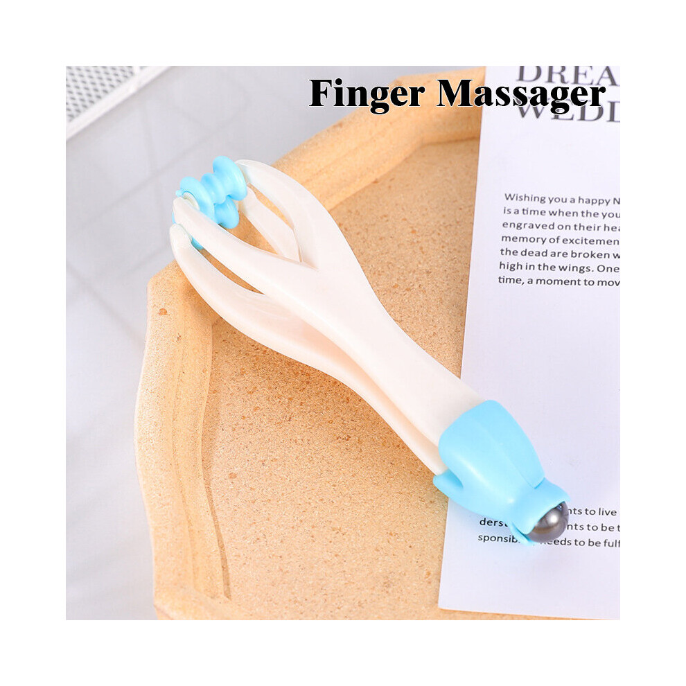 Dechoicelife Unisex Blue (A- Finger) Grabki Do Skory Five-Claw Scalp Magnetic Bead Head Massage Ball Comb Five Finger Massager Stress Release Hair Brush Glowy Rake