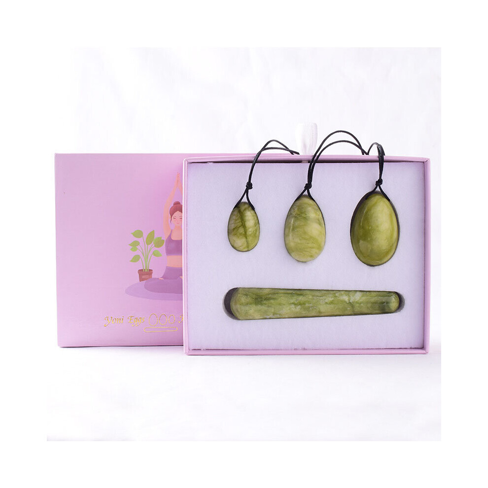 Dechoicelife (A-Egg Wand Box) Jade Drilled Eggs Women's Yoni Eggs Massage Stones Healing Crystal Healing Exercise Eggs For Kegel Exercise Train Pelvic Muscles