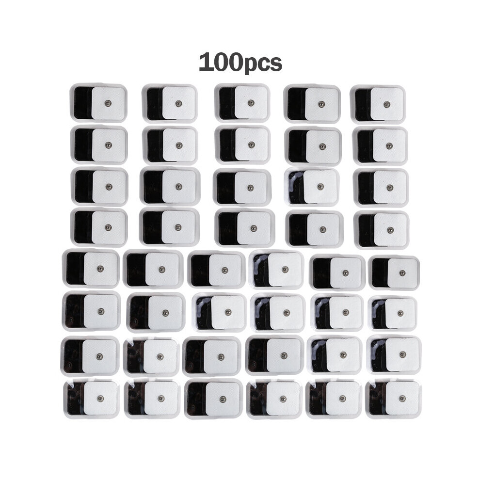 Dechoicelife White (A-100Pcs4x4cm ) 50/100Pcs Physiotherapy Tens Electrode Pads For Tens Acupuncture Digital Therapy Compex Muscle Stimulator Machine Massager Pad