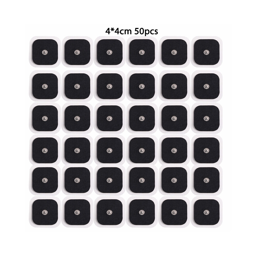 Dechoicelife Black (A-50Pcs4x4cm ) 50/100Pcs Physiotherapy Tens Electrode Pads For Tens Acupuncture Digital Therapy Compex Muscle Stimulator Machine Massager Pad