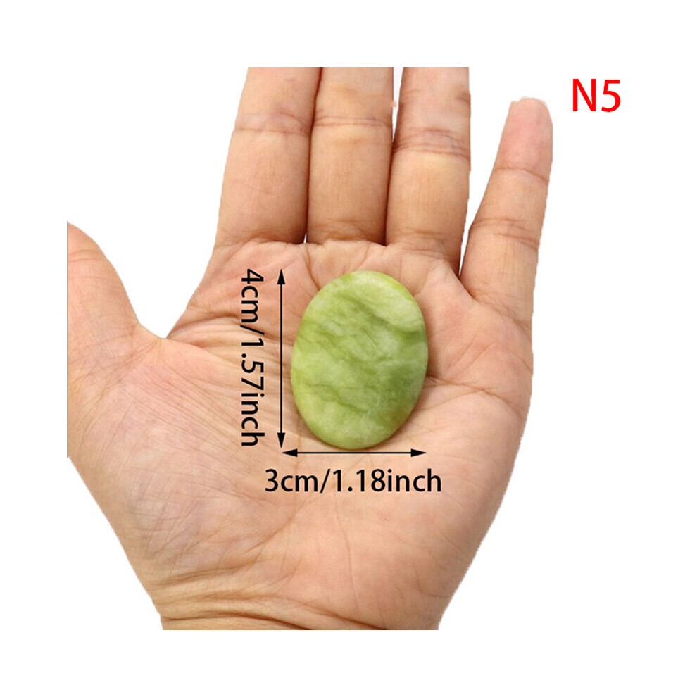 Dechoicelife Green (A-N5) Natural Massage Stones Jade Stones Cold Rock For Spa Deep Tissue Massager
