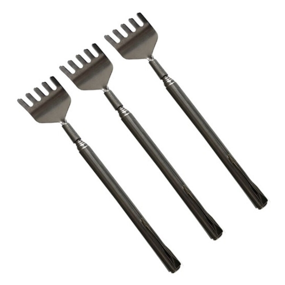 Dechoicelife (A-3Pcs) 1-5Pcs Stainless Steel Telescopic Back Scratcher Telescopic Pen Clip Portable Back Scratcher Itch Massage Tool