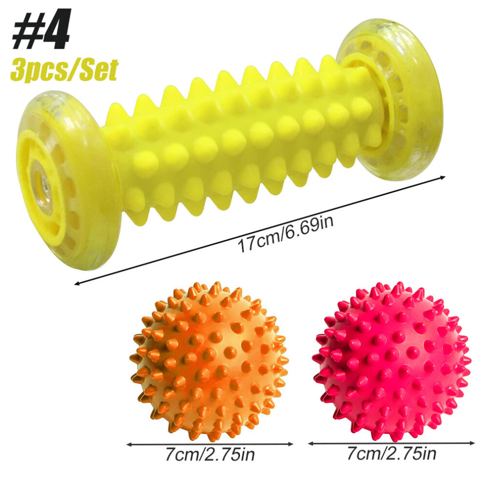 Dechoicelife (A-Set 4) Foot Massage Roller Heel Spur Hedgehog Ball Foot Massage Roller For Relief Of Muscle Soreness, Plantar Fasciitis Pain Relief