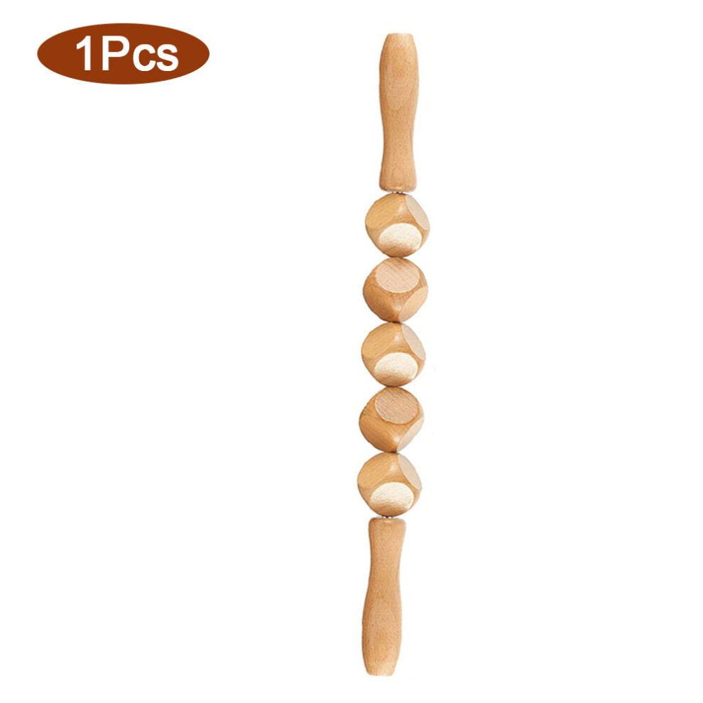 Dechoicelife (A-Set F-1Pcs) Wooden Massage Roller Stick Wood Swedish Cup Wood Scraping Board Anti-Cellulite Massager For Body Sculpting Lymphatic Drainage