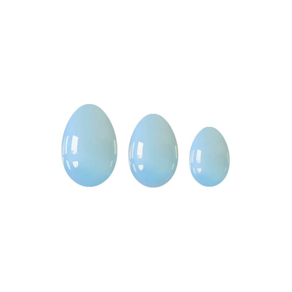 Dechoicelife (A-3Pcs Undrilled 02) 3Pcs Undrilled Yoni Egg Set Natural Jade Massage Egg Vaginal Muscle Firming Women Pelvic Kegel Exerciser Jade Massager Kegel Egg