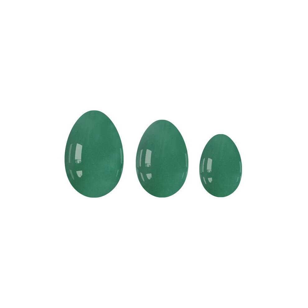 Dechoicelife (A-3Pcs Undrilled 10) 3Pcs Undrilled Yoni Egg Set Natural Jade Massage Egg Vaginal Muscle Firming Women Pelvic Kegel Exerciser Jade Massager Kegel Egg