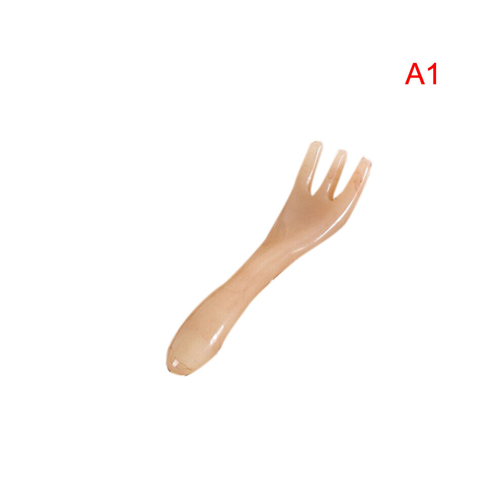 Dechoicelife White (A-) Natural Jade Gua Sha Scraper Board Face Massager Facial Guasha Meridian Muscle Relaxation Skin Lifting Face Thin Gouache Scraper