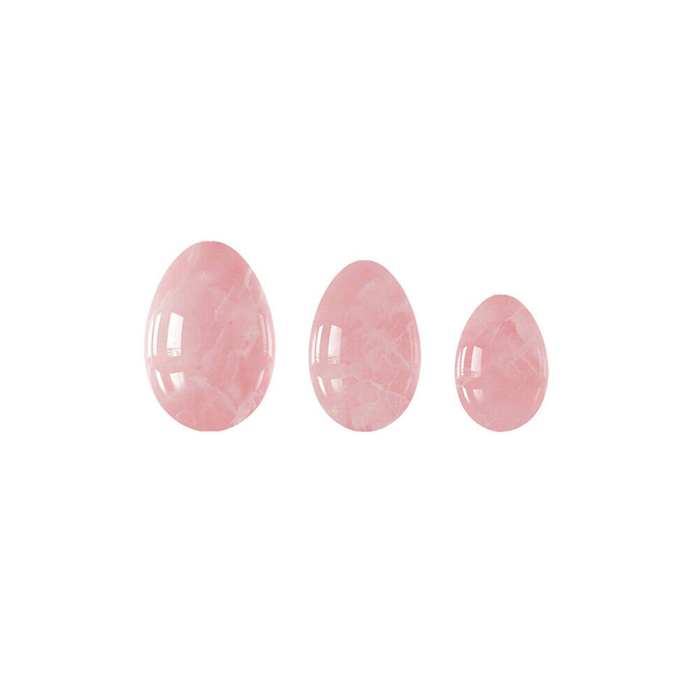 Dechoicelife (A-3Pcs Undrilled 08) 3Pcs Undrilled Yoni Egg Set Natural Jade Massage Egg Vaginal Muscle Firming Women Pelvic Kegel Exerciser Jade Massager Kegel Egg