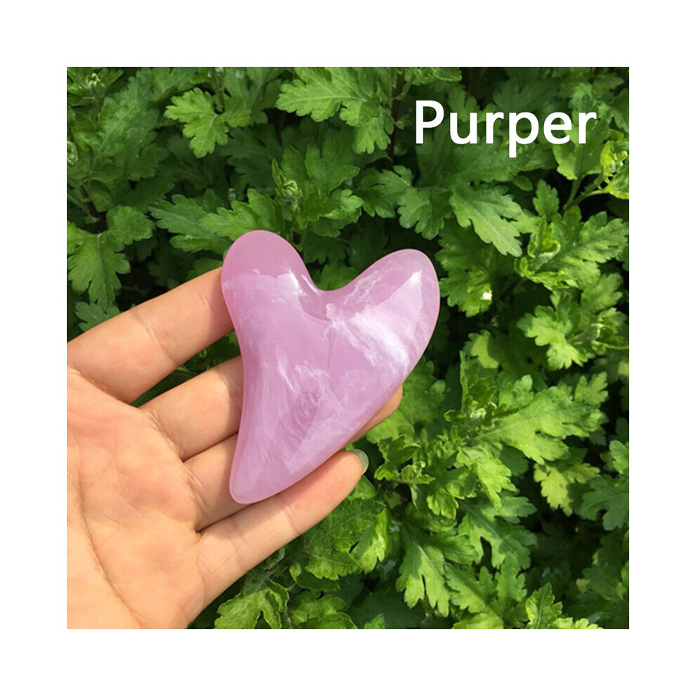 Dechoicelife (A-Chocolate) Natural Jade Gua Sha Scraper Board Face Massager Facial Guasha Meridian Muscle Relaxation Skin Lifting Face Thin Gouache Scraper